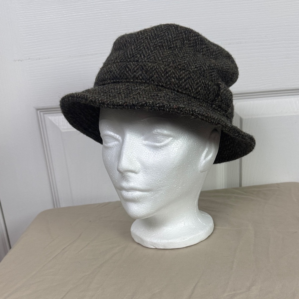Vintage Harris Tweed wool bucket hat unisex